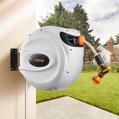 🌿 Smart Wall Hose Reel – Swivels for Easy Watering!
