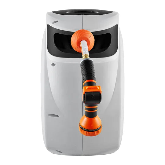🌿 Smart Wall Hose Reel – Swivels for Easy Watering!